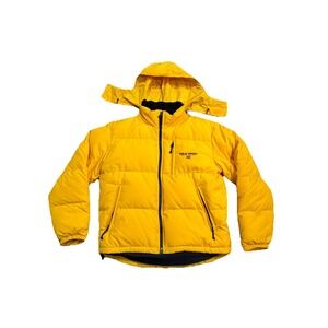VTG 90s Polo Sport Ralph Lauren Mens M Down Puffer Jacket Zip Yellow Packable